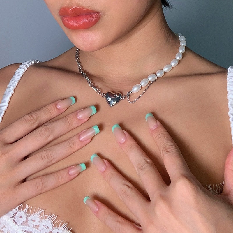 Trendy Multilayer Heart Snake Pendant Necklace