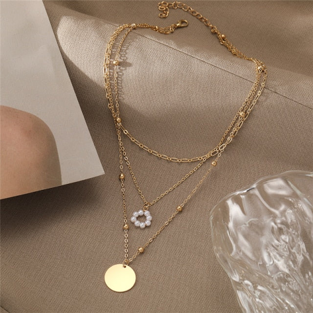 Trendy Multilayer Heart Snake Pendant Necklace