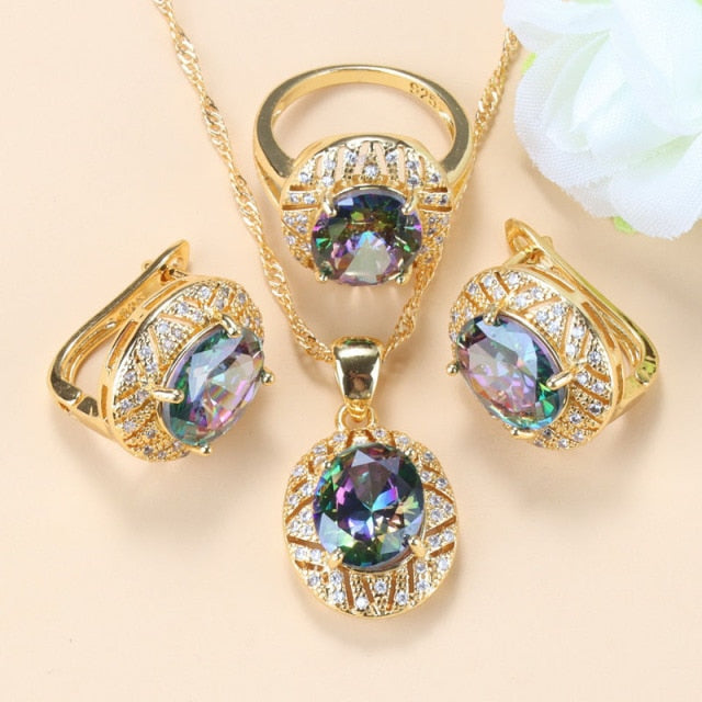 10-Colors Luxurious Gold-Color Necklace Sets