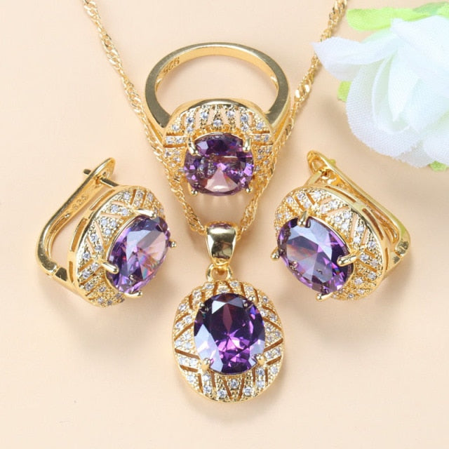 10-Colors Luxurious Gold-Color Necklace Sets