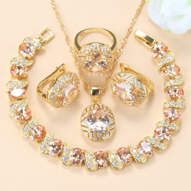 10-Colors Luxurious Gold-Color Necklace Sets