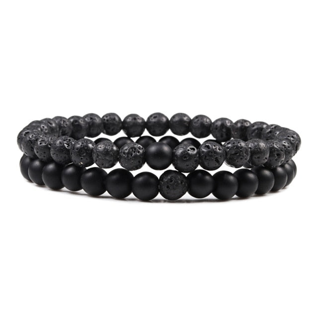 1-2PCS Beaded Bracelets Bangles Set