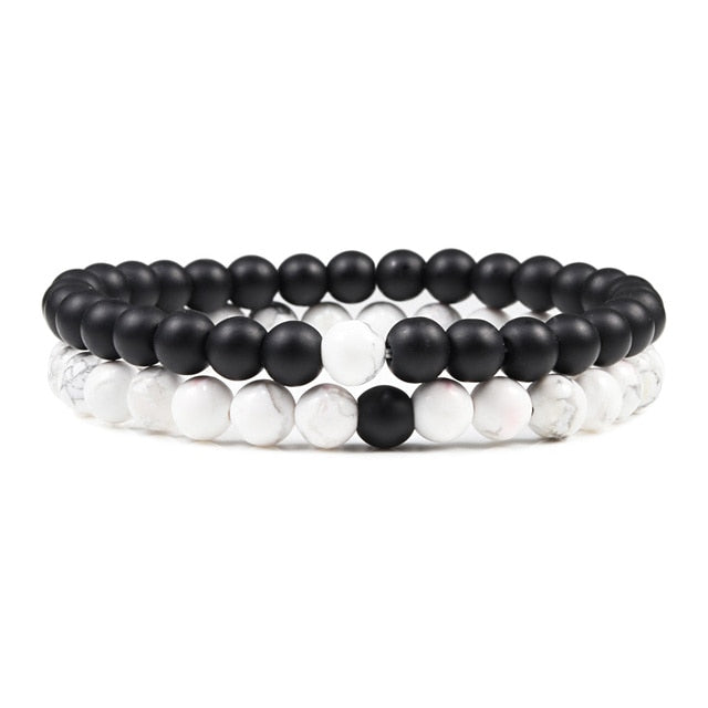 1-2PCS Beaded Bracelets Bangles Set