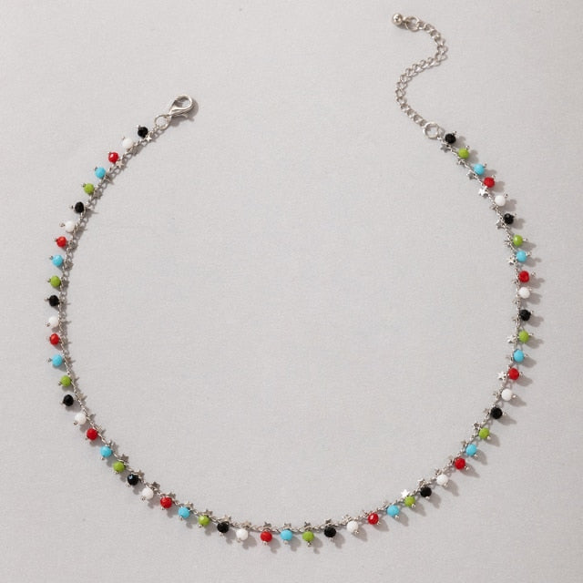 Tocona Bohemian Colorful Beaded Necklace