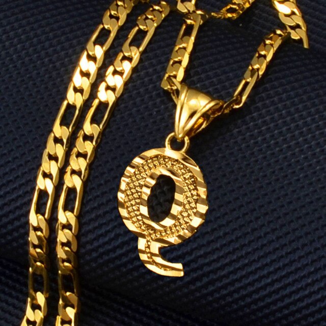 A-Z Letters Pendant Necklaces for Women Men
