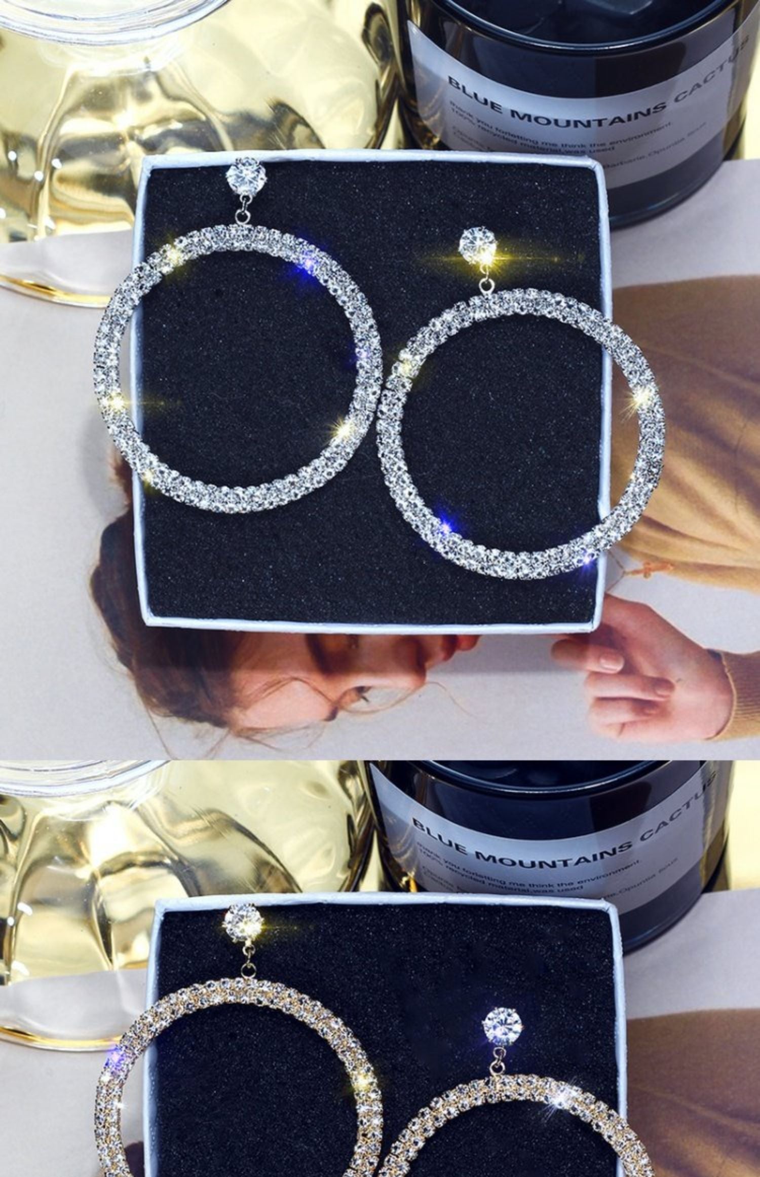 New Luxury Cubic Zirconia Pendant Earrings Woman
