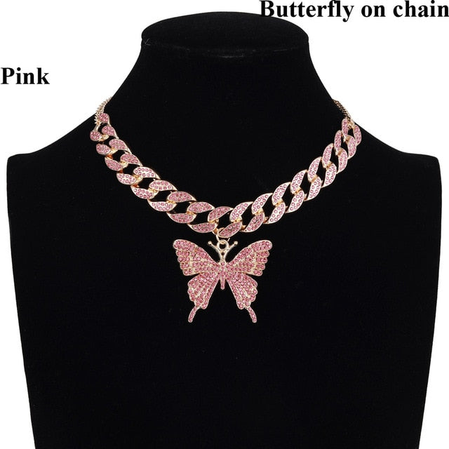 Glam Butterfly Necklace Set