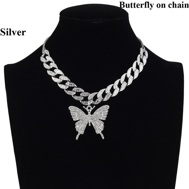 Glam Butterfly Necklace Set