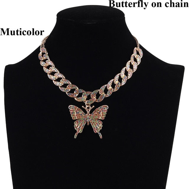 Glam Butterfly Necklace Set