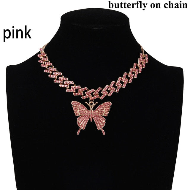 Glam Butterfly Necklace Set