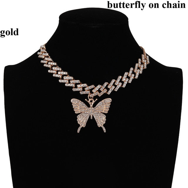 Glam Butterfly Necklace Set