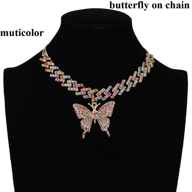 Glam Butterfly Necklace Set