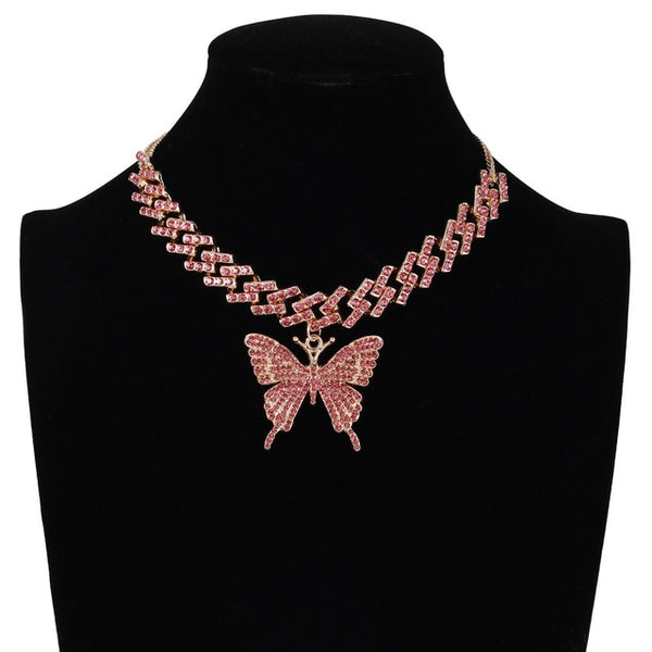 Collar de mariposa grande para mujer