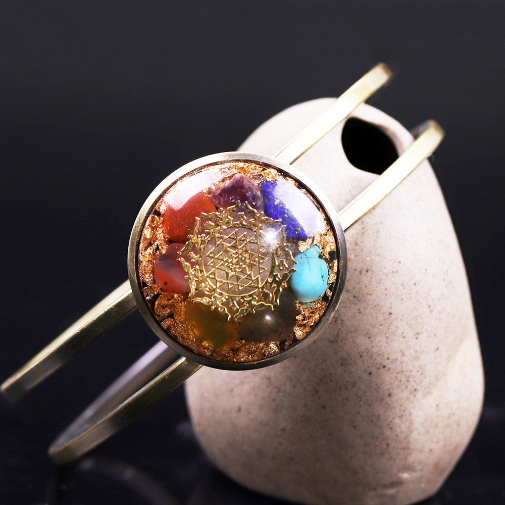 Reiki Natural Crystal Chakra Bracelet
