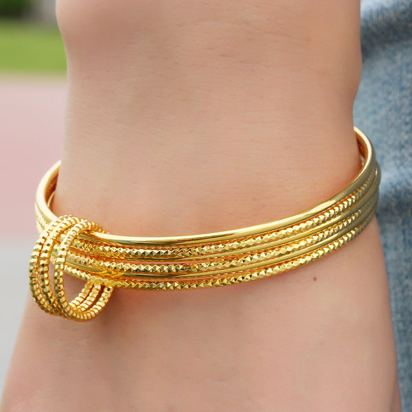 Brazaletes turcos musulmanes de joyería de lujo en color dorado
