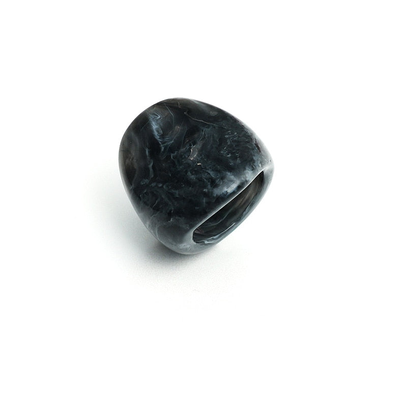 Fashion Irregular Marble Pattern Texture Rings