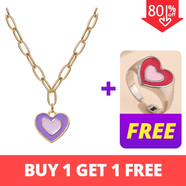 INS Style Colorful Yin Yang Mushroom Pendant Necklace