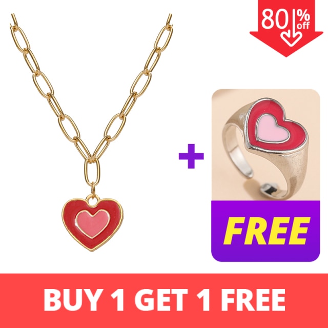 INS Style Colorful Yin Yang Mushroom Pendant Necklace