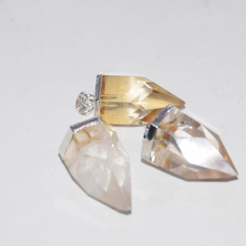 Natural Stone Bullet Pendant