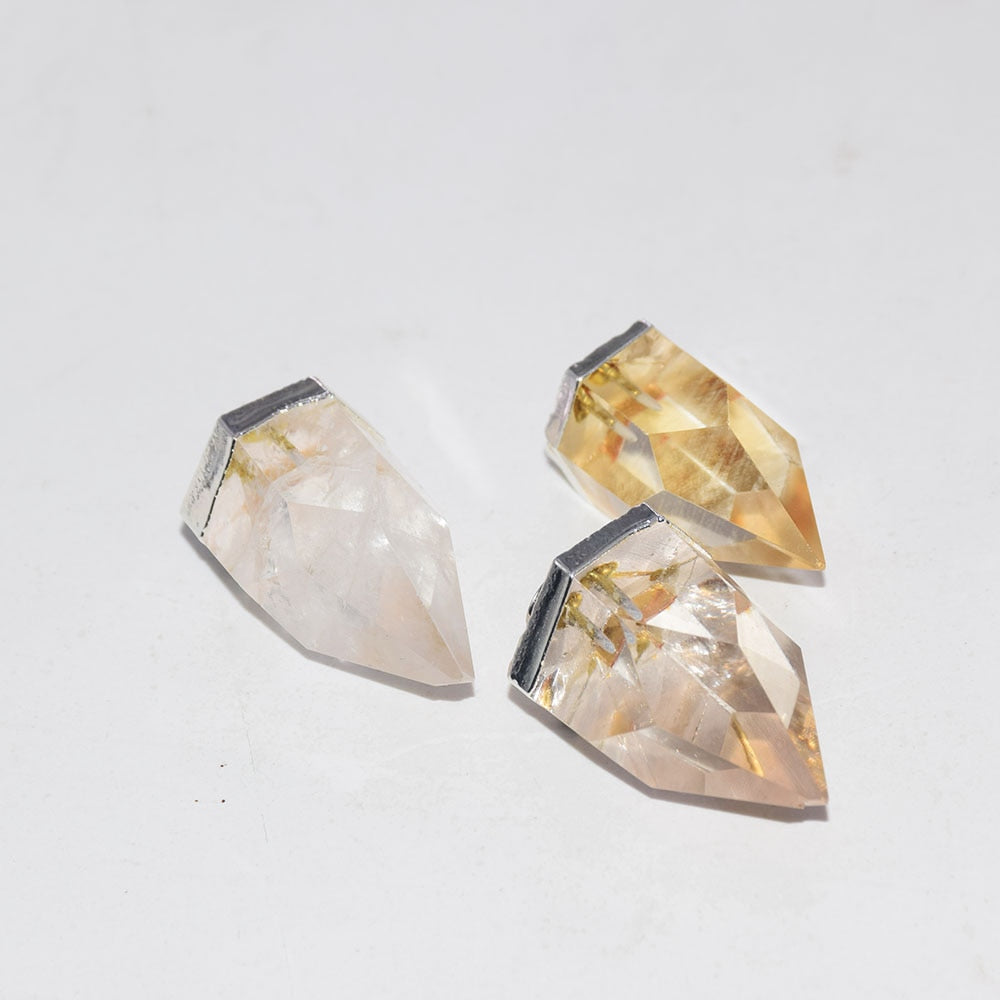 Natural Stone Bullet Pendant
