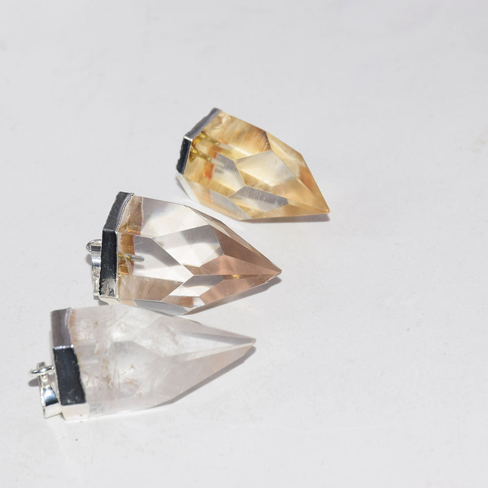 Natural Stone Bullet Pendant
