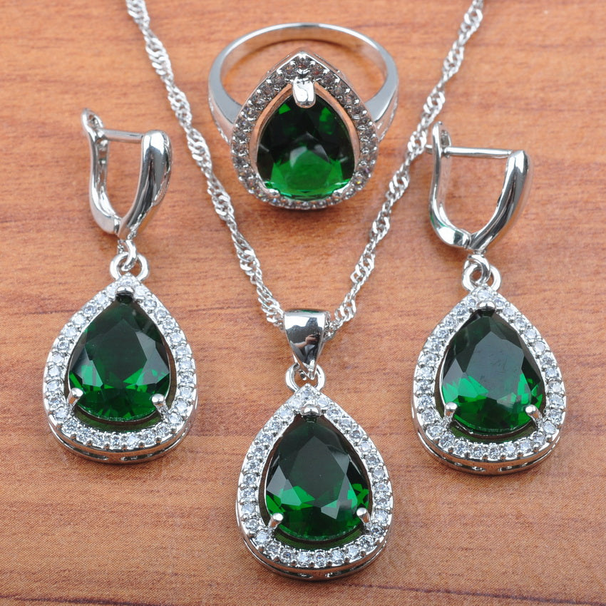 Water Drop Crystal Custom Jewelry Sets