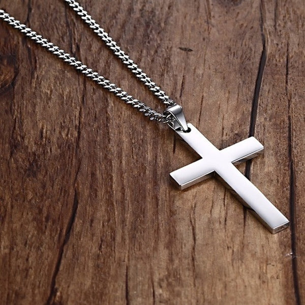 Fashion Stainless Steel Cross Gold Silver Color Necklace