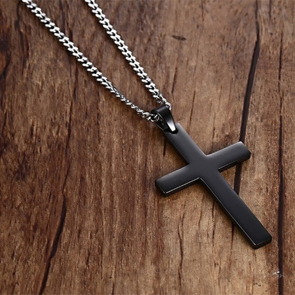 Fashion Stainless Steel Cross Gold Silver Color Necklace