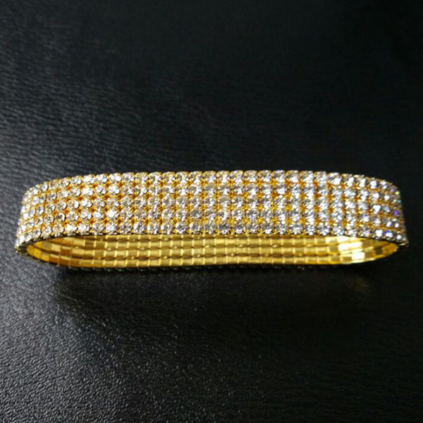 Tobillera con diamantes de imitación de aspecto impresionante para mujer