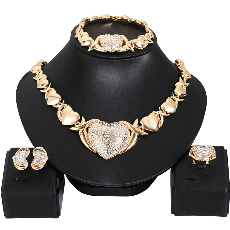 Luxury Bridal Nigerian Wedding African Beads Jewelry Set