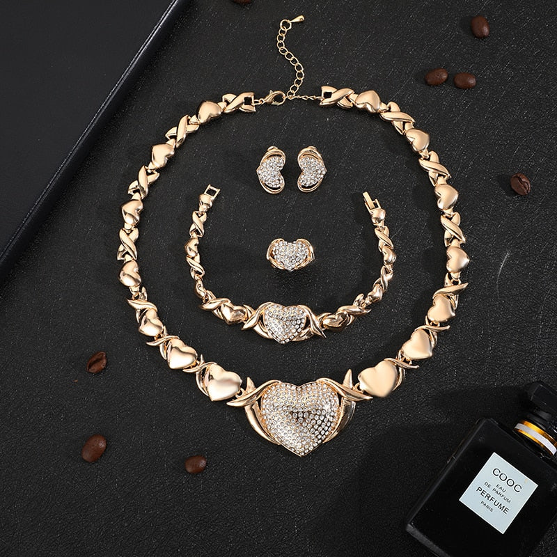 Luxury Bridal Nigerian Wedding African Beads Jewelry Set
