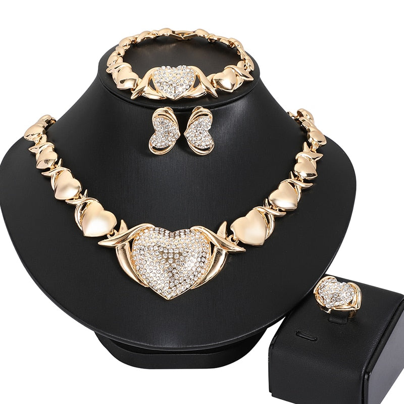 Luxury Bridal Nigerian Wedding African Beads Jewelry Set