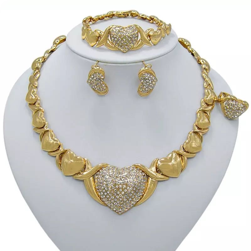Luxury Bridal Nigerian Wedding African Beads Jewelry Set