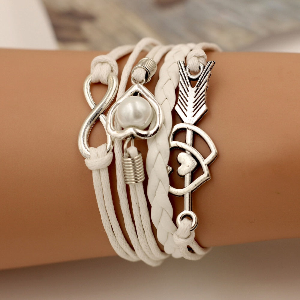 Leather  For Women Wrap Infinity Bracelets