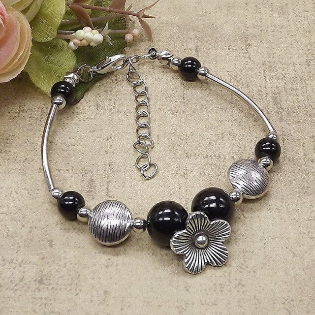 Tibet Vintage DIY Flower Bracelet Woman