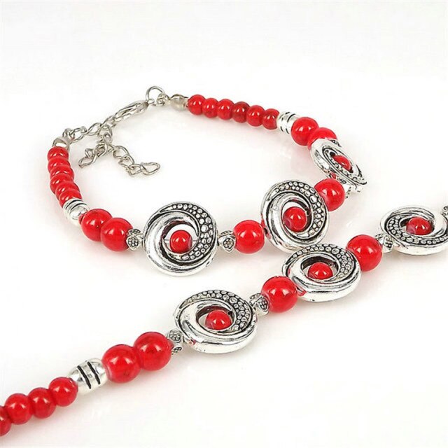 Tibet Vintage DIY Flower Bracelet Woman