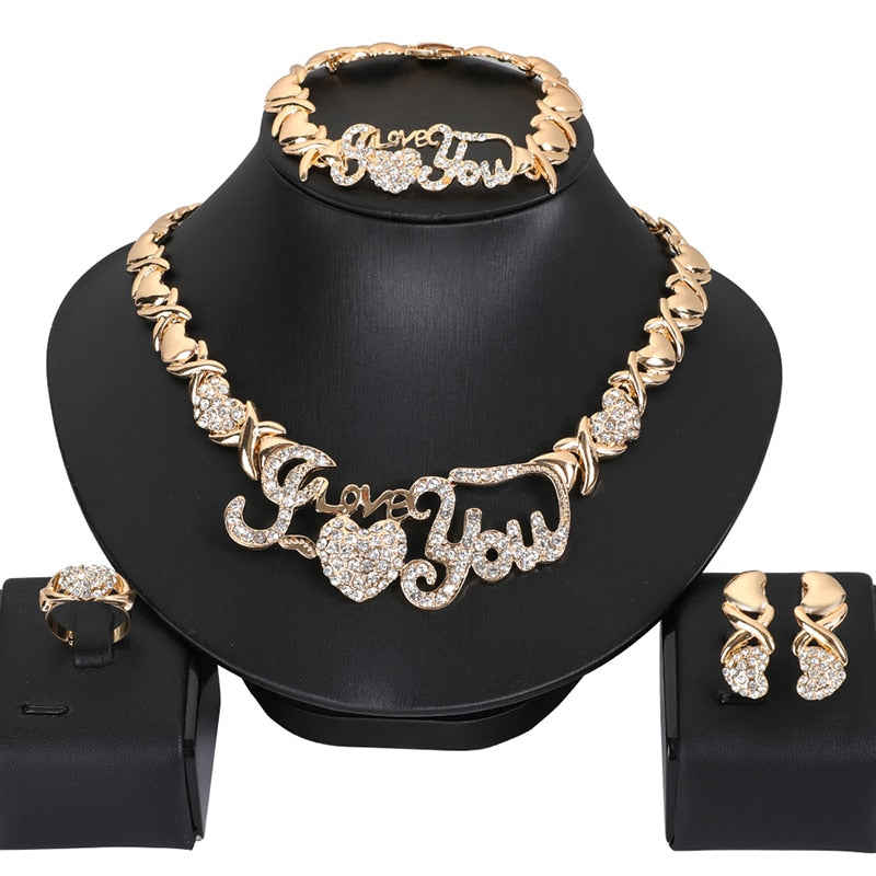 African Beads Necklace Bracelet Jewelry Set