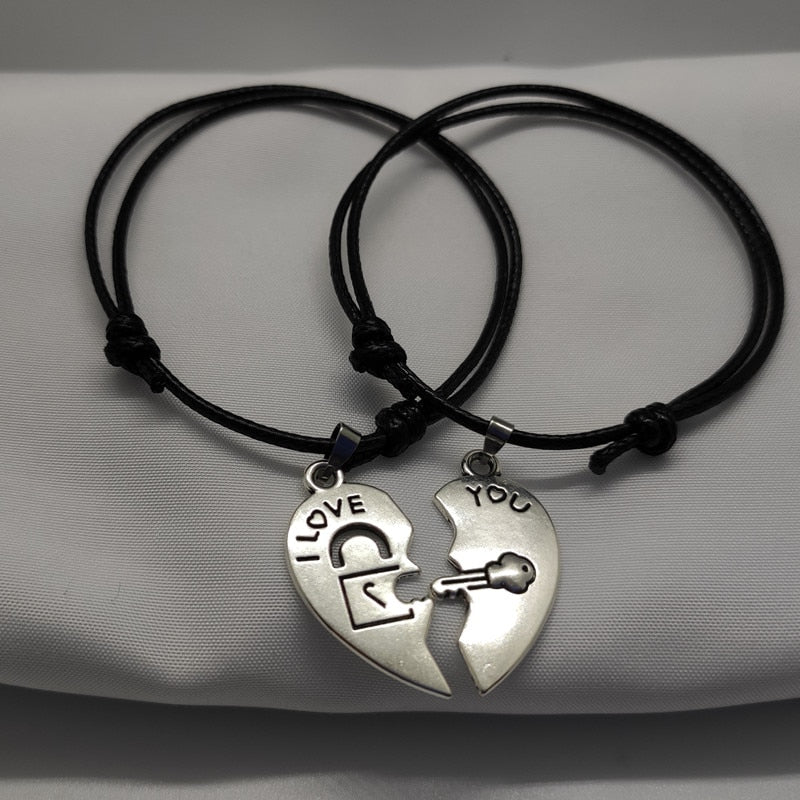 New Fashion Couple  Stitching Heart Bracelets Women