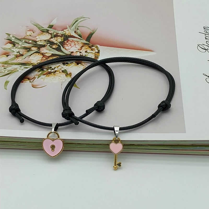 New Fashion Couple  Stitching Heart Bracelets Women