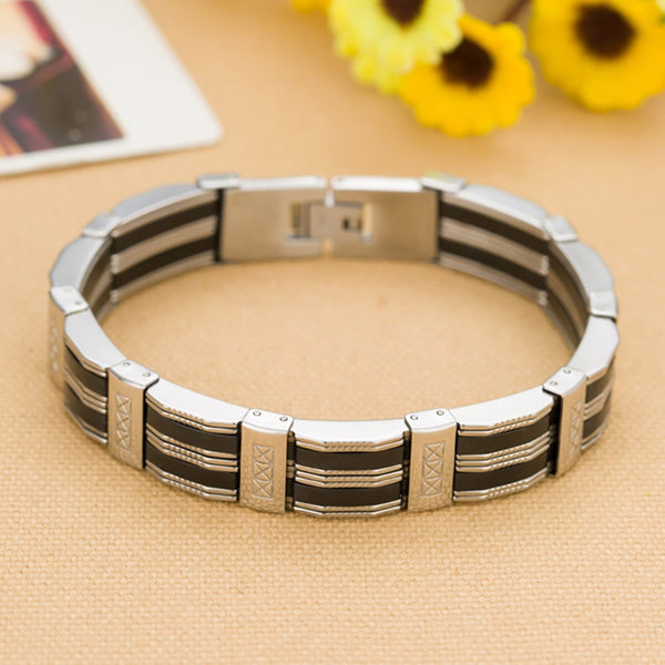 Pulsera de cadena con dijes de cuerda de 210 mm para hombre