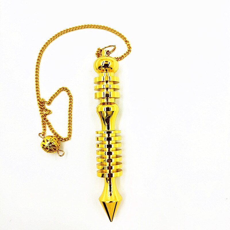 Natural brass Pendulum Pendant-Gold-color Chain Amulet