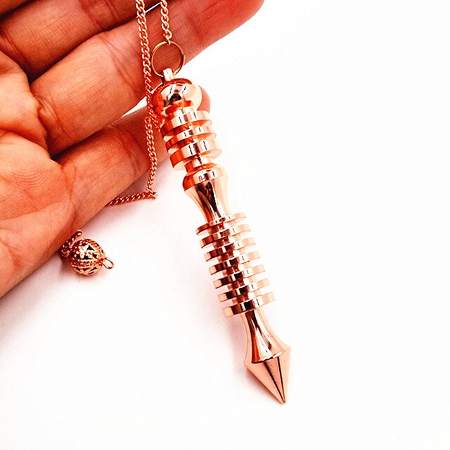 Natural brass Pendulum Pendant-Gold-color Chain Amulet