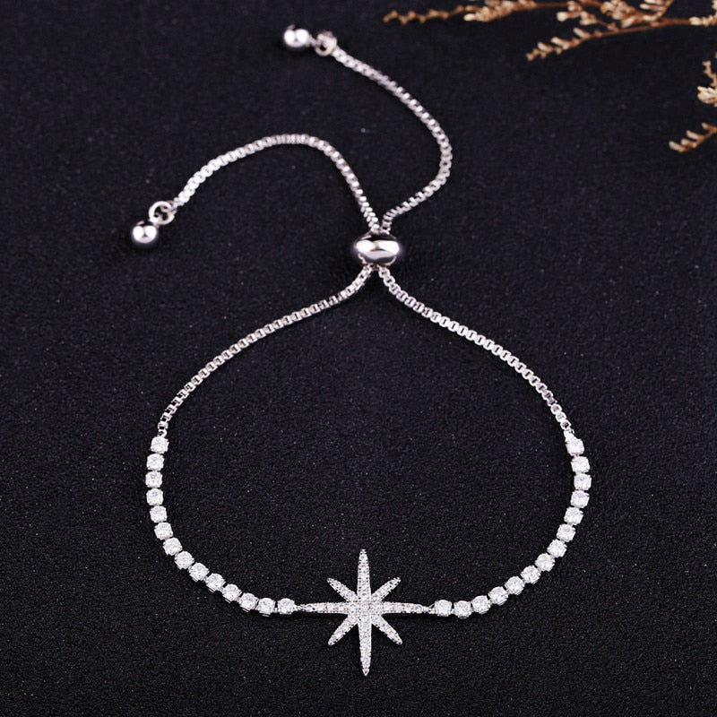 Trendy Crystal Adjustable Tennis Bracelet
