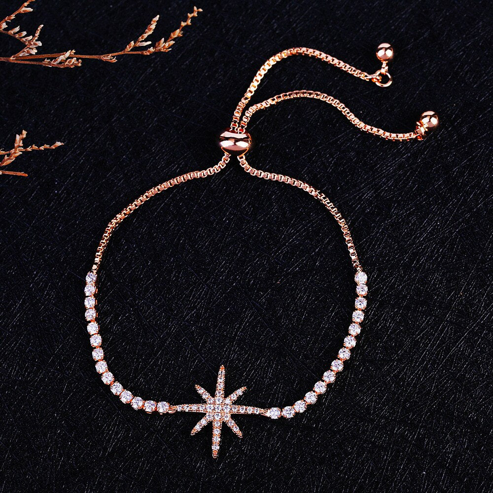 Trendy Crystal Adjustable Tennis Bracelet