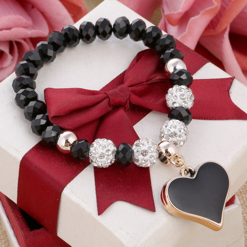 Crystal Butterful Bracelet & Bangle Elastic Heart Bracelets