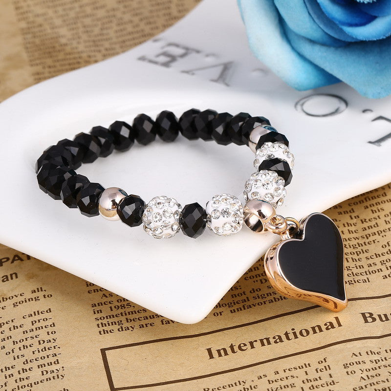 Crystal Butterful Bracelet & Bangle Elastic Heart Bracelets
