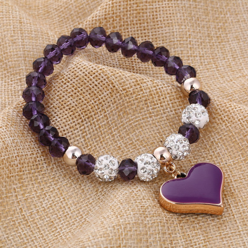 Crystal Butterful Bracelet & Bangle Elastic Heart Bracelets