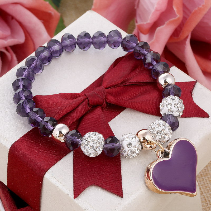 Crystal Butterful Bracelet & Bangle Elastic Heart Bracelets