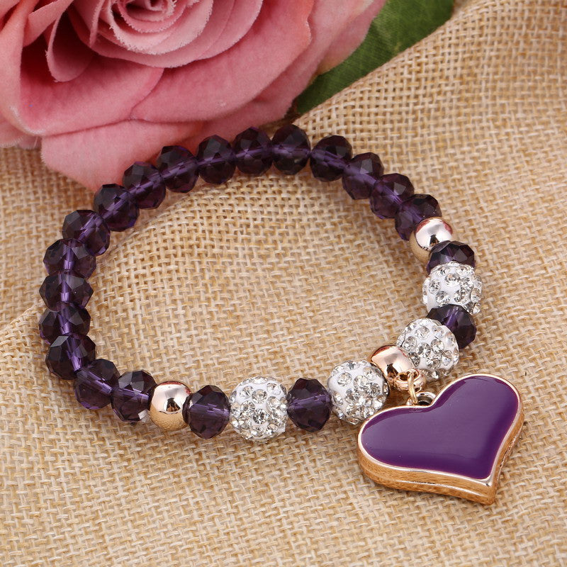 Crystal Butterful Bracelet & Bangle Elastic Heart Bracelets