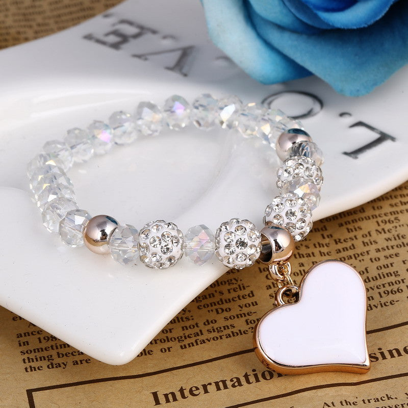 Crystal Butterful Bracelet & Bangle Elastic Heart Bracelets